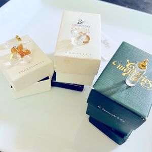 SWAROVSKI Crystal Memories Baby Bottle Pacifier Strawberry Pin - Saxophone